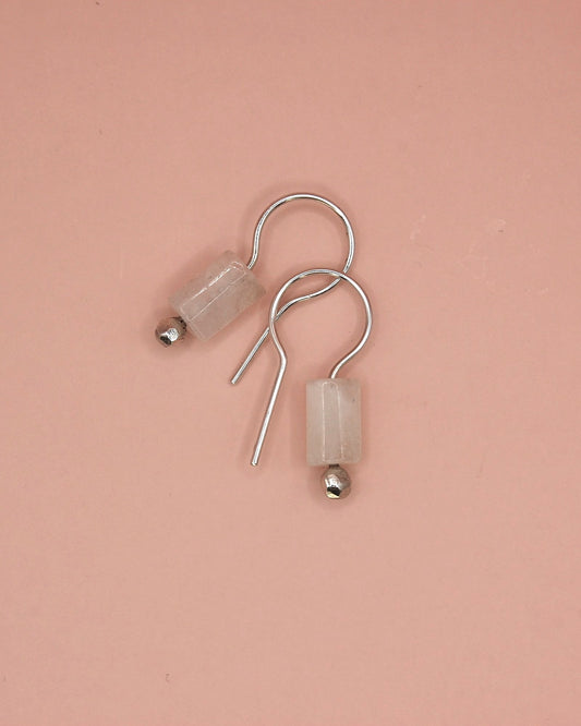 Facetdots oorbellen - 925 Zilver met Citrien