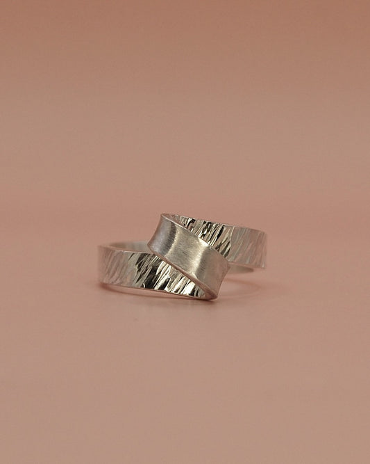 Florien Jewels Storm ring met draai van de wind in 925 zilver