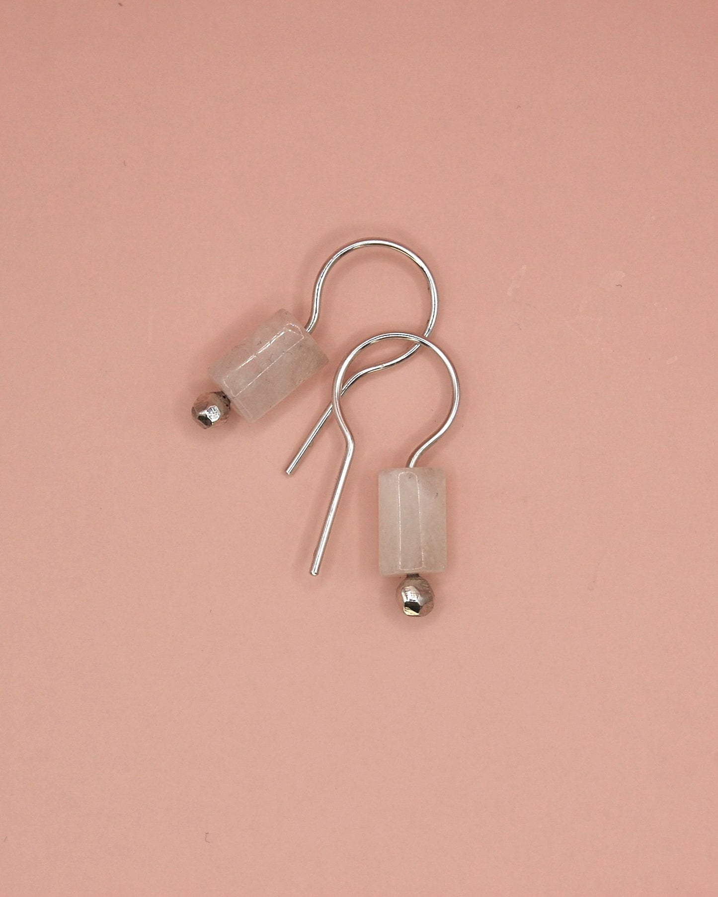 Facetdots oorbellen - 925 Zilver met Citrien