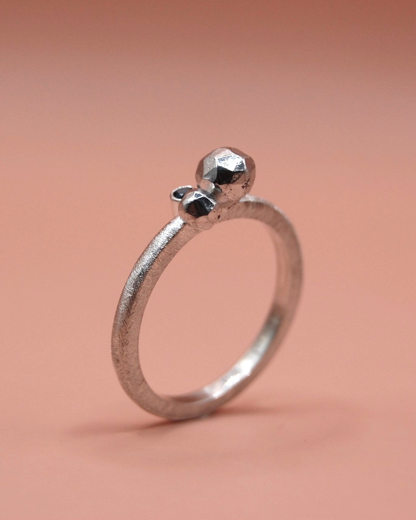 Florien Jewels Facetdots ring 925 zilver met London Blue Topaas 2