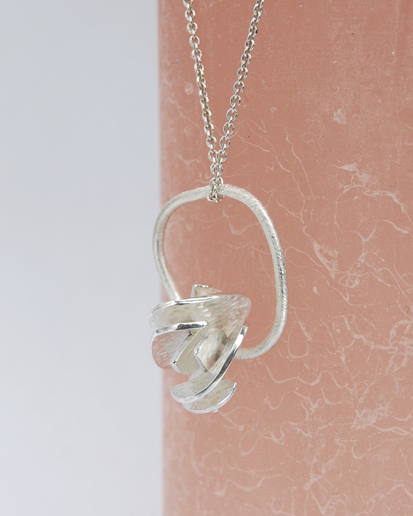 Rosa hanger 925 Zilver