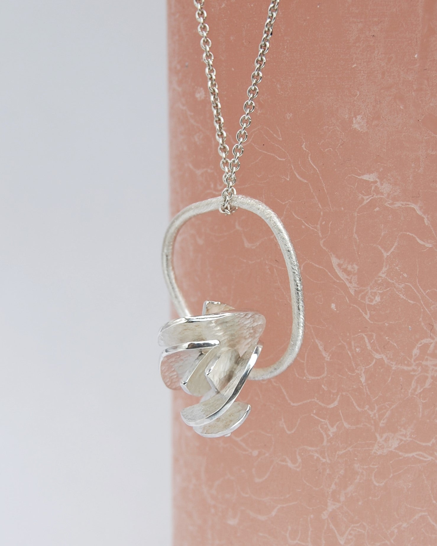 Rosa hanger 925 Zilver