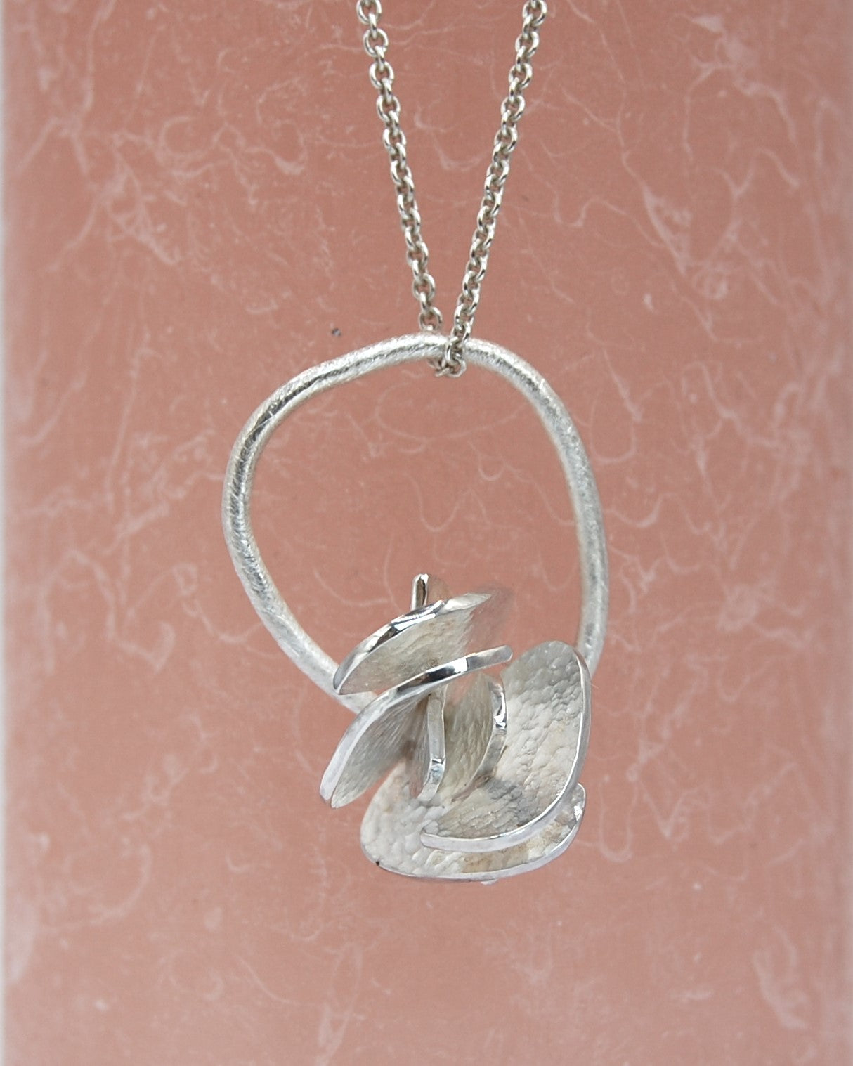 Rosa hanger 925 Zilver 1
