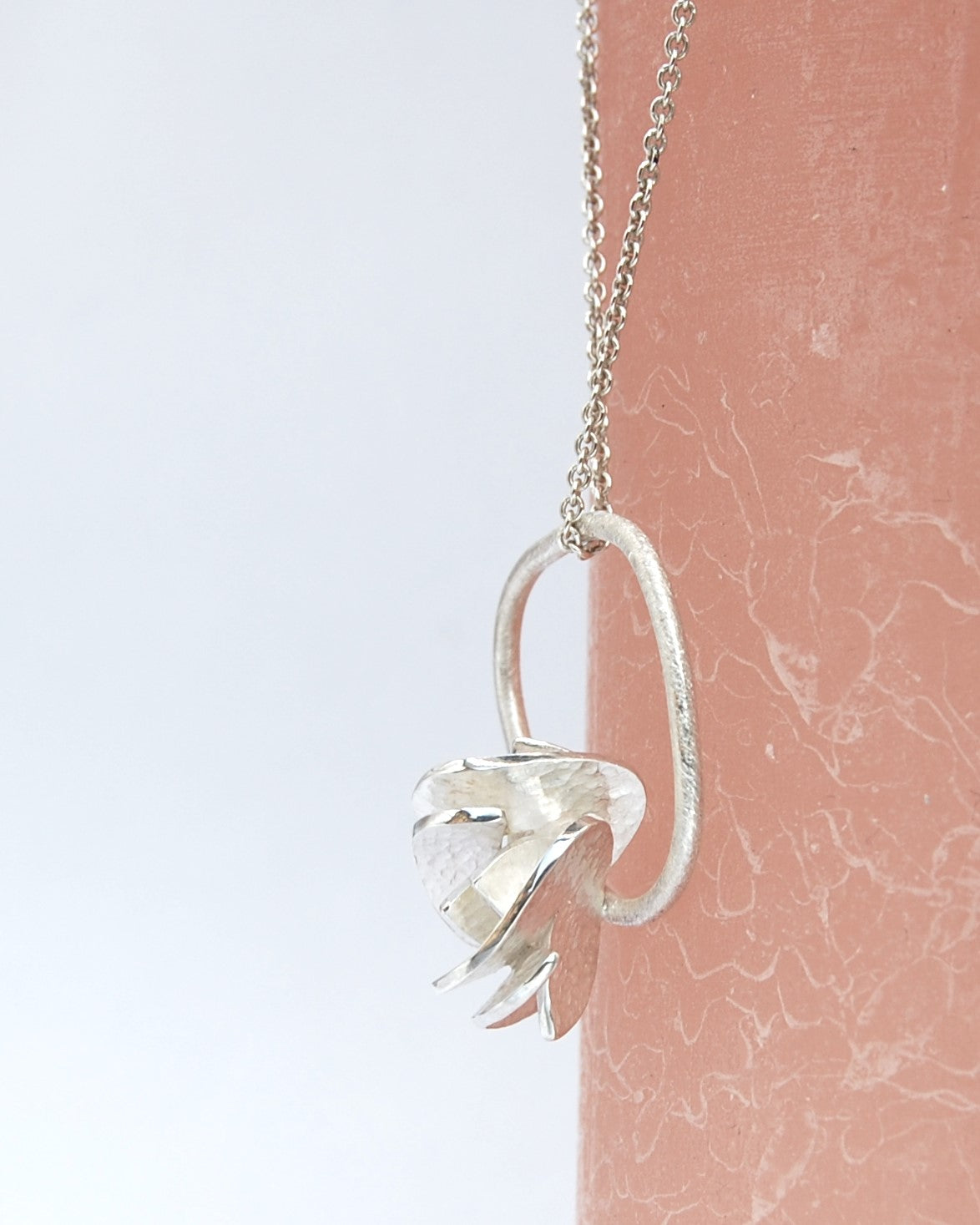 Rosa hanger 925 Zilver 3
